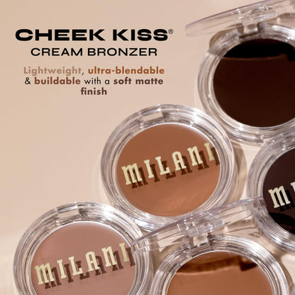 Milani Cheek Kiss Cream Bronzer, 110 - Hey Honey, Vegan & Cruelty-Free, Made in Korea, Lightweight Glow, Soft Matte Finish
