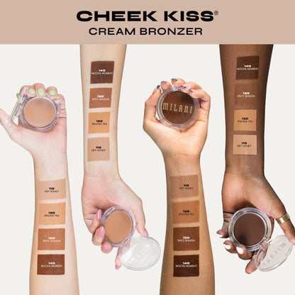 Milani Cheek Kiss Cream Bronzer, 110 - Hey Honey, Vegan & Cruelty-Free, Made in Korea, Lightweight Glow, Soft Matte Finish